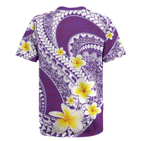 Plumeria Polynesian Purple Glitter Pattern Rugby Jersey LT01 - Polynesian Pride