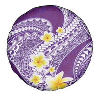 Plumeria Polynesian Purple Glitter Pattern Spare Tire Cover LT01 - Polynesian Pride