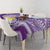 Plumeria Polynesian Purple Glitter Pattern Tablecloth