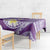 Plumeria Polynesian Purple Glitter Pattern Tablecloth