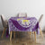 Plumeria Polynesian Purple Glitter Pattern Tablecloth