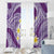 Plumeria Polynesian Purple Glitter Pattern Window Curtain