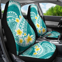 Plumeria Polynesian Teal Glitter Pattern Car Seat Cover LT01 - Polynesian Pride