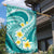 Plumeria Polynesian Teal Glitter Pattern Garden Flag