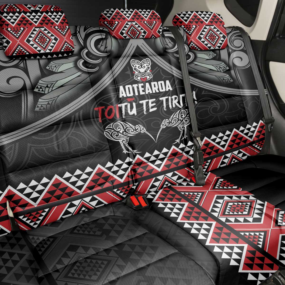 Aotearoa Toitu Te Tiriti Waitangi Back Car Seat Cover Proud To Be Maori LT01 - Polynesian Pride
