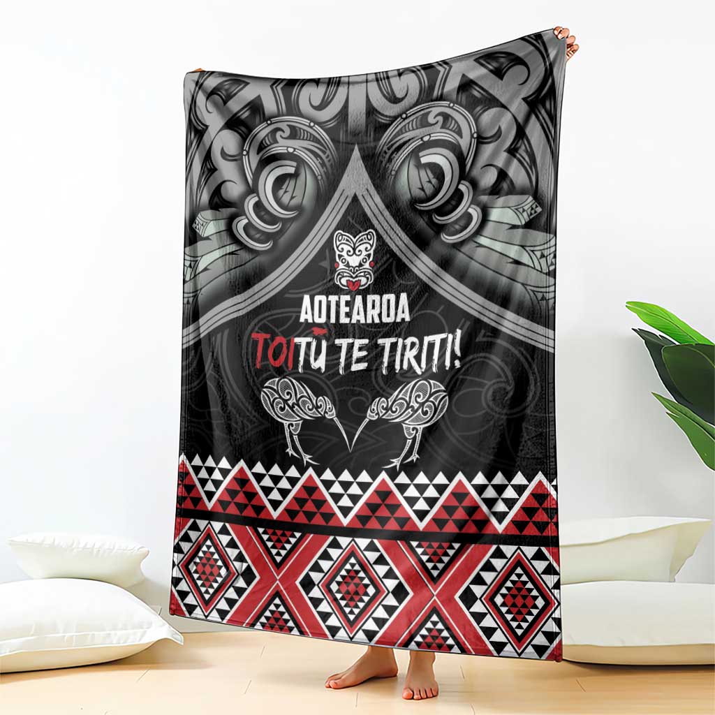 Aotearoa Toitu Te Tiriti Waitangi Blanket Proud To Be Maori LT01 - Polynesian Pride