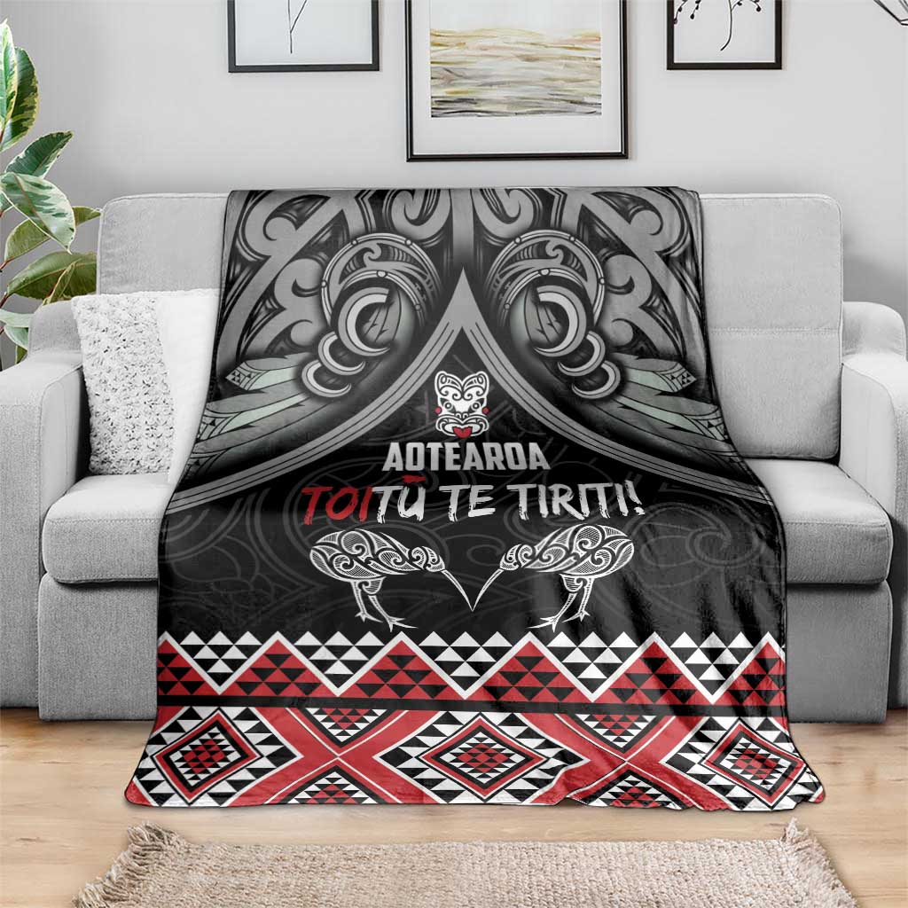 Aotearoa Toitu Te Tiriti Waitangi Blanket Proud To Be Maori LT01 - Polynesian Pride
