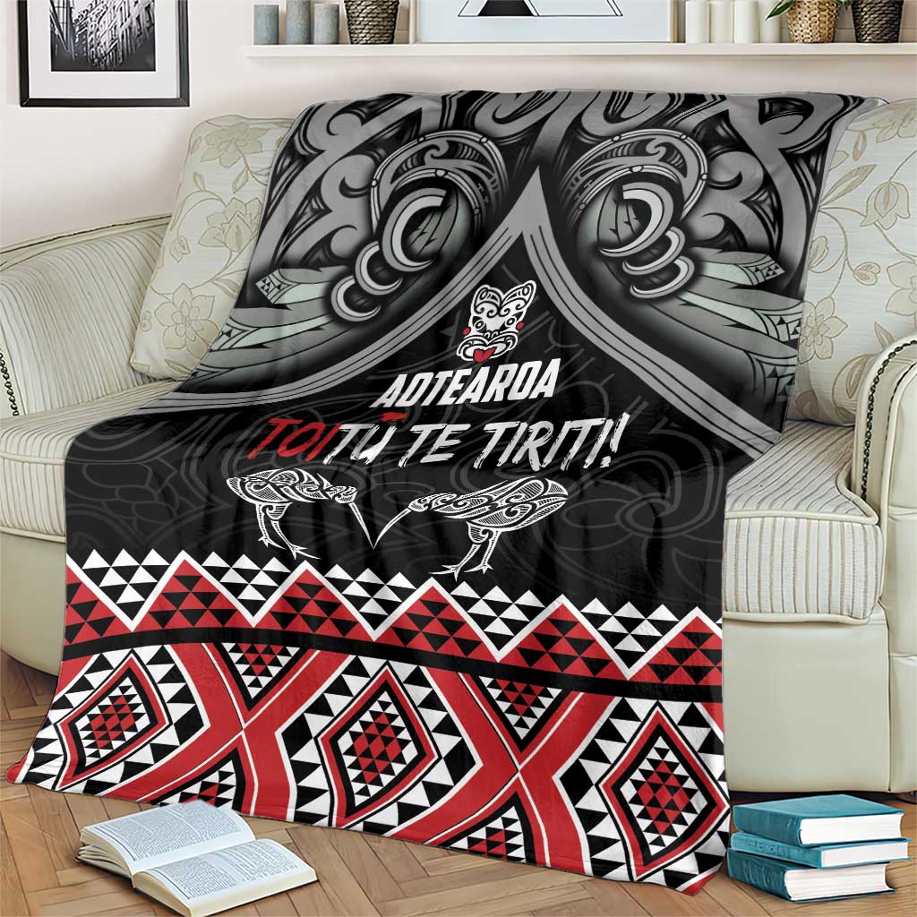 Aotearoa Toitu Te Tiriti Waitangi Blanket Proud To Be Maori LT01 - Polynesian Pride