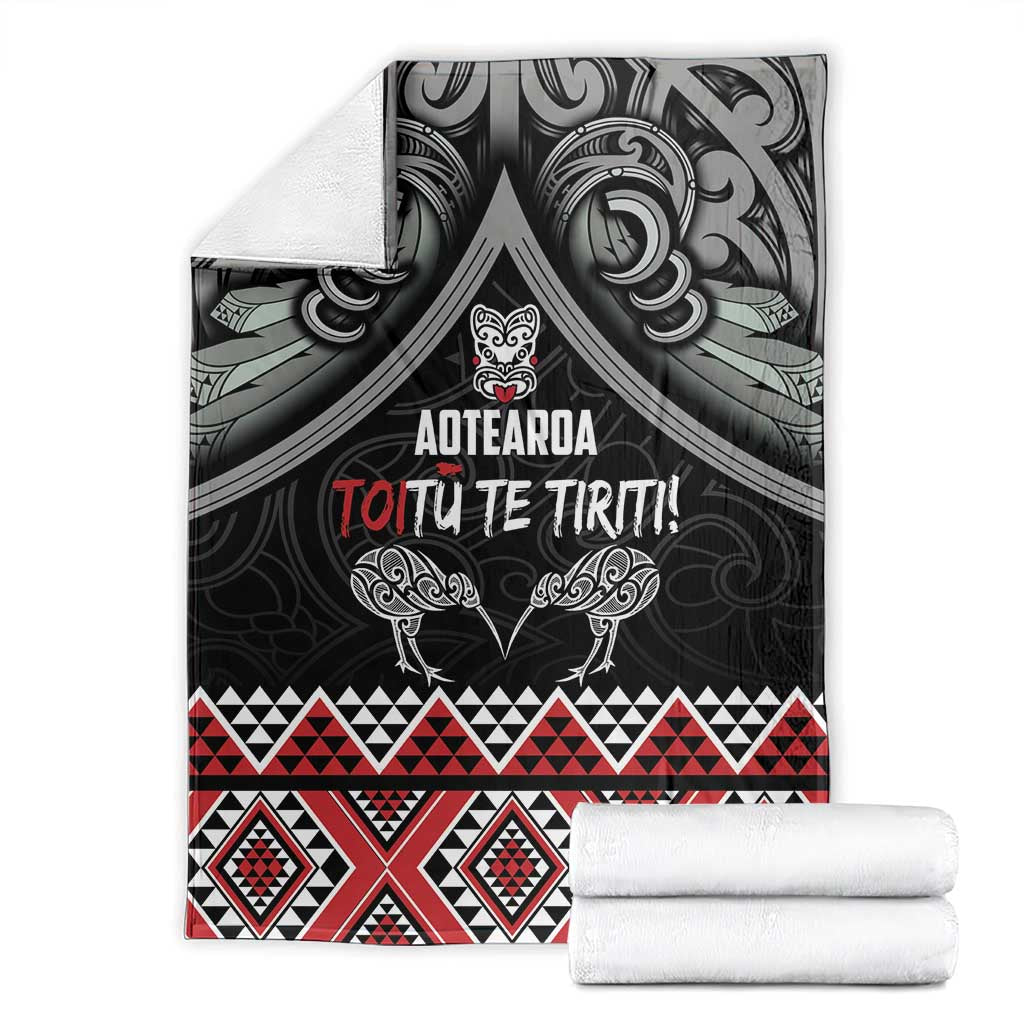 Aotearoa Toitu Te Tiriti Waitangi Blanket Proud To Be Maori LT01 - Polynesian Pride
