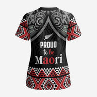 Aotearoa Toitu Te Tiriti Waitangi Scrub Top Proud To Be Maori LT01 - Polynesian Pride