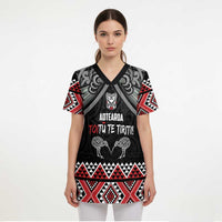 Aotearoa Toitu Te Tiriti Waitangi Scrub Top Proud To Be Maori LT01 - Polynesian Pride