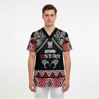 Aotearoa Toitu Te Tiriti Waitangi Scrub Top Proud To Be Maori LT01 - Polynesian Pride