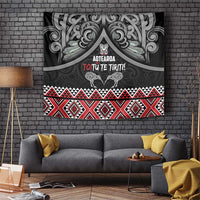Aotearoa Toitu Te Tiriti Waitangi Tapestry Proud To Be Maori LT01 Black - Polynesian Pride