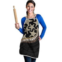 Beige Polynesian Starfish Unique Pattern Apron LT01 - Polynesian Pride