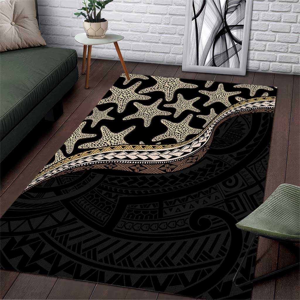 Beige Polynesian Starfish Unique Pattern Area Rug LT01 Beige - Polynesian Pride