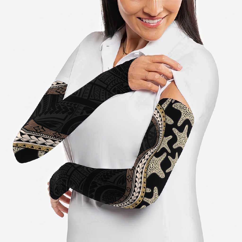 Beige Polynesian Starfish Unique Pattern Arm Sleeves LT01 - Polynesian Pride