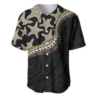 Beige Polynesian Starfish Unique Pattern Baseball Jersey LT01 Beige - Polynesian Pride