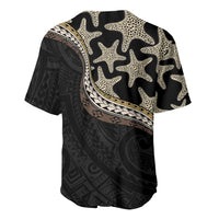 Beige Polynesian Starfish Unique Pattern Baseball Jersey LT01 - Polynesian Pride