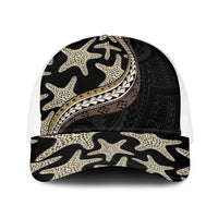 Beige Polynesian Starfish Unique Pattern Baseball Net Cap LT01 One Size White Beige - Polynesian Pride