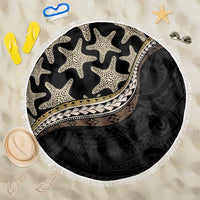 Beige Polynesian Starfish Unique Pattern Beach Blanket LT01 One Size 150cm Beige - Polynesian Pride