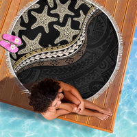 Beige Polynesian Starfish Unique Pattern Beach Blanket LT01 - Polynesian Pride