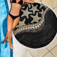 Beige Polynesian Starfish Unique Pattern Beach Blanket LT01 - Polynesian Pride