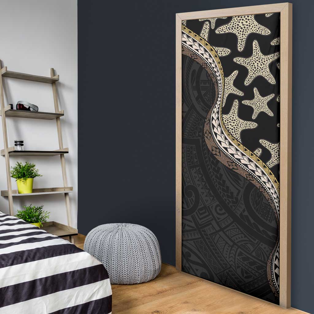 Beige Polynesian Starfish Unique Pattern Door Cover LT01 - Polynesian Pride