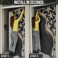 Beige Polynesian Starfish Unique Pattern Door Cover LT01 - Polynesian Pride