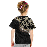 Beige Polynesian Starfish Unique Pattern Kid T Shirt LT01 - Polynesian Pride