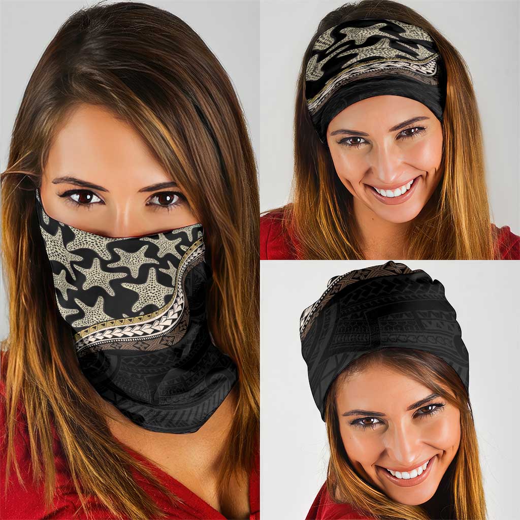 Beige Polynesian Starfish Unique Pattern Neck Gaiter LT01 - Polynesian Pride