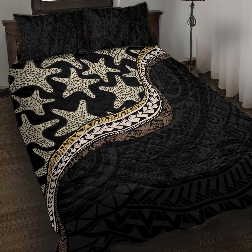 Beige Polynesian Starfish Unique Pattern Quilt Bed Set LT01 Beige - Polynesian Pride