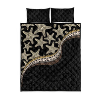 Beige Polynesian Starfish Unique Pattern Quilt Bed Set LT01 - Polynesian Pride