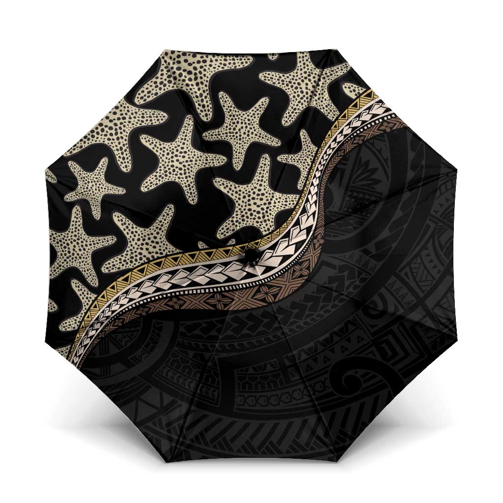 Beige Polynesian Starfish Unique Pattern Umbrella LT01 One Size Folded 11.42 inch Opened Diameter 37.4 inch Beige - Polynesian Pride