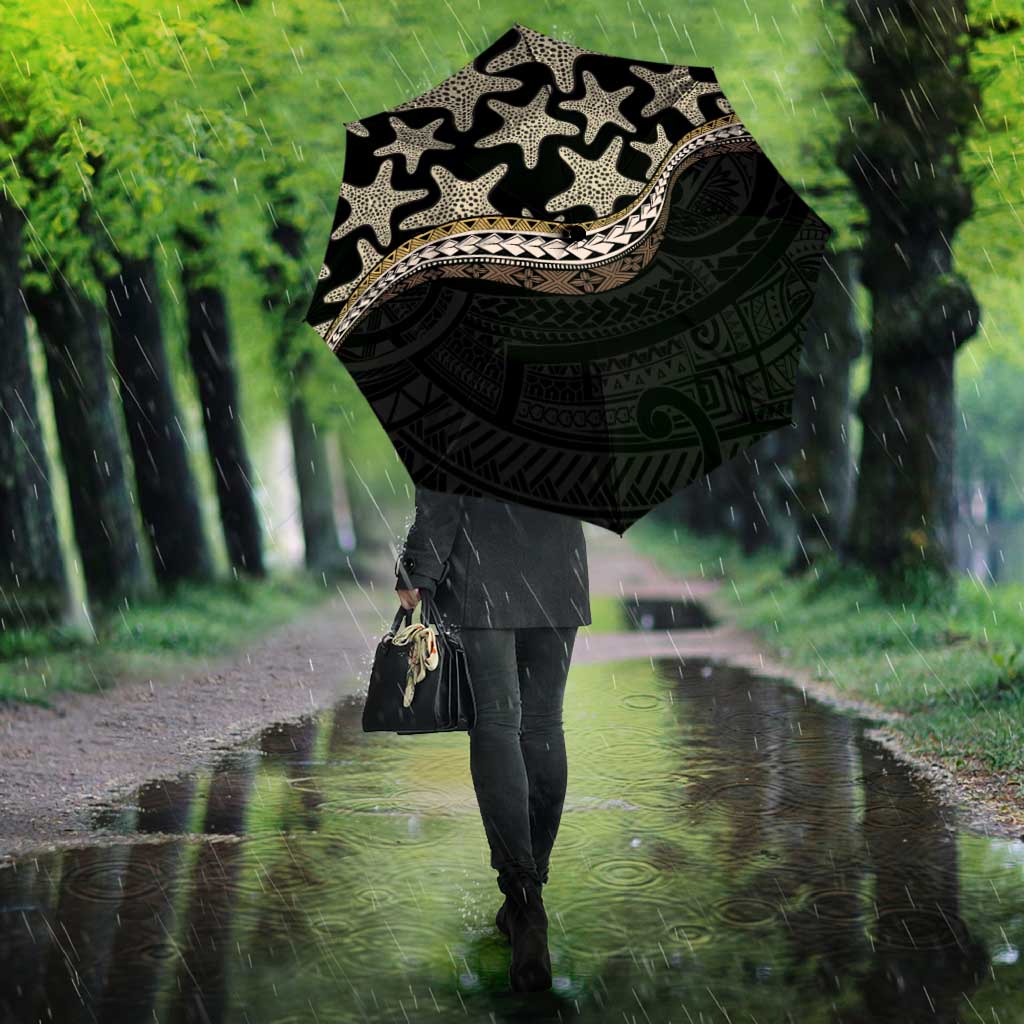 Beige Polynesian Starfish Unique Pattern Umbrella LT01 - Polynesian Pride