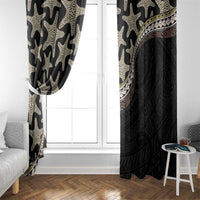 Beige Polynesian Starfish Unique Pattern Window Curtain LT01 - Polynesian Pride