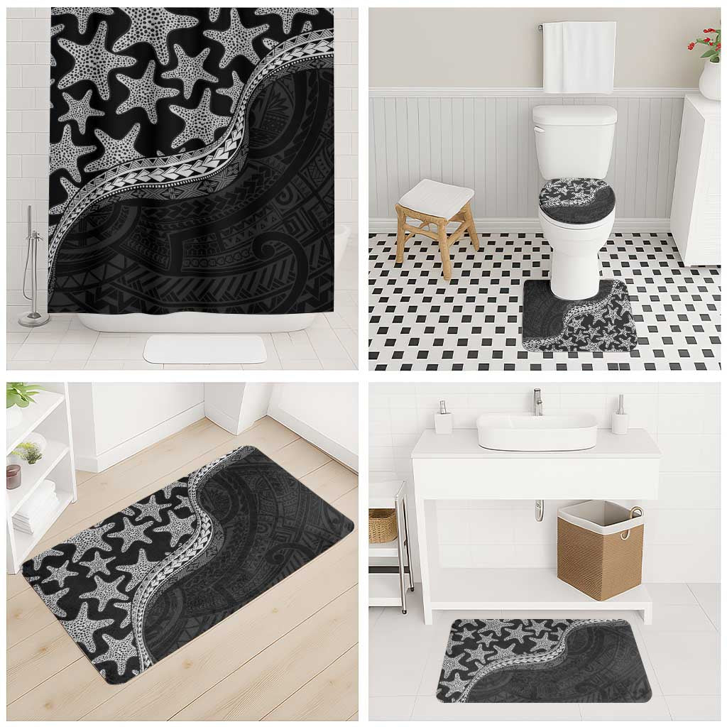 Monotone Polynesian Starfish Unique Pattern Bathroom Set LT01 - Polynesian Pride