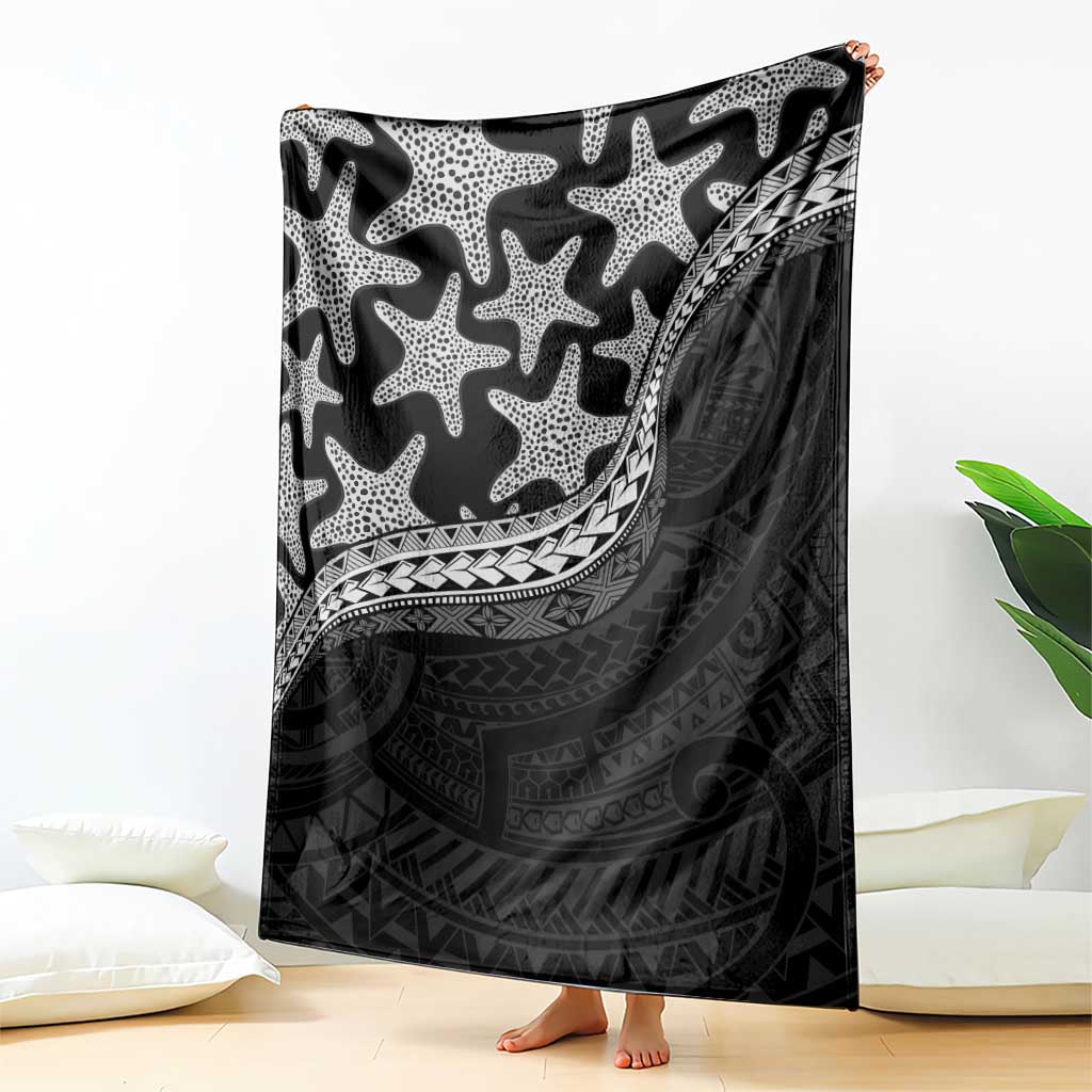 Monotone Polynesian Starfish Unique Pattern Blanket LT01 - Polynesian Pride