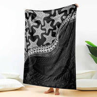 Monotone Polynesian Starfish Unique Pattern Blanket LT01 - Polynesian Pride