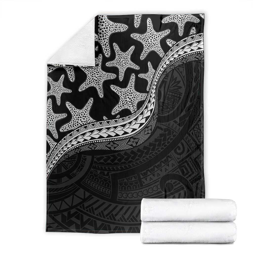 Monotone Polynesian Starfish Unique Pattern Blanket LT01 - Polynesian Pride