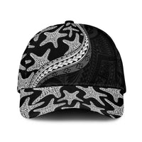 Monotone Polynesian Starfish Unique Pattern Classic Cap LT01 Universal Fit Black - Polynesian Pride