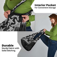 Monotone Polynesian Starfish Unique Pattern Grocery Bag LT01 - Polynesian Pride