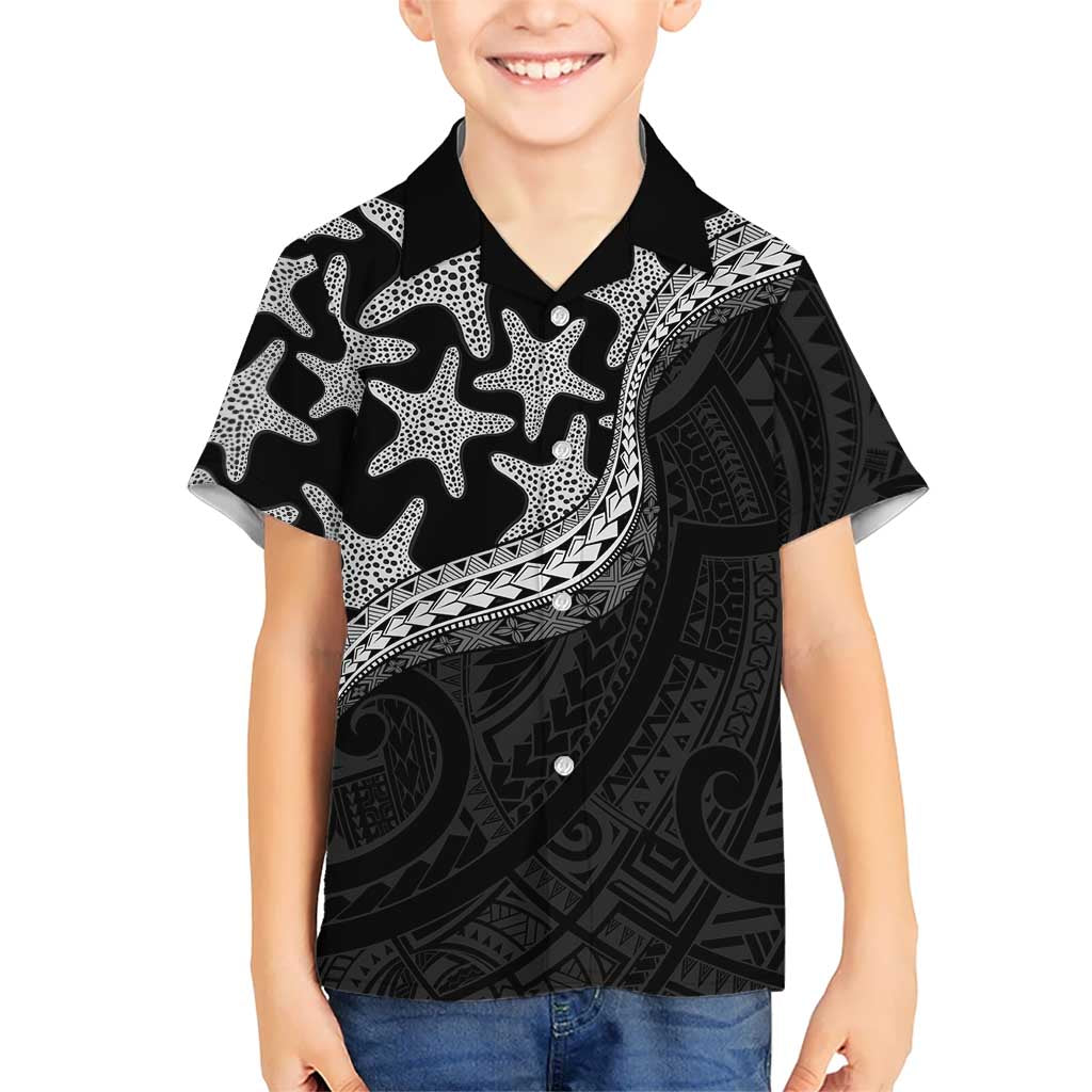Monotone Polynesian Starfish Unique Pattern Hawaiian Shirt LT01 - Polynesian Pride