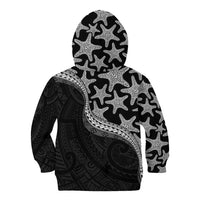 Monotone Polynesian Starfish Unique Pattern Kid Hoodie LT01 - Polynesian Pride
