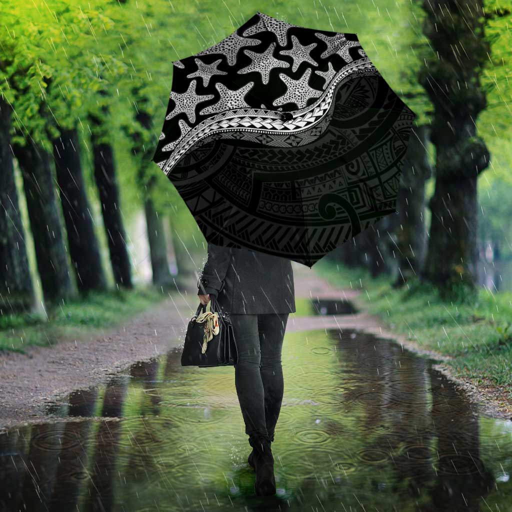 Monotone Polynesian Starfish Unique Pattern Umbrella LT01 - Polynesian Pride