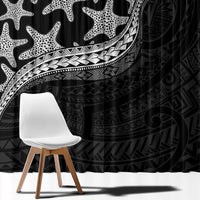 Monotone Polynesian Starfish Unique Pattern Window Curtain LT01 - Polynesian Pride