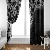 Monotone Polynesian Starfish Unique Pattern Window Curtain LT01 - Polynesian Pride