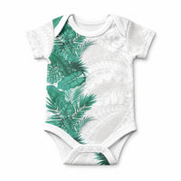 Hawaii Tropical Leaves Baby Onesie Polynesian Pattern LT01 White - Polynesian Pride