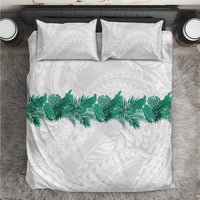 Hawaii Tropical Leaves Bedding Set Polynesian Pattern LT01 White - Polynesian Pride