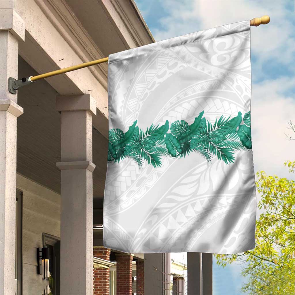 Hawaii Tropical Leaves Garden Flag Polynesian Pattern LT01 House Flag White - Polynesian Pride