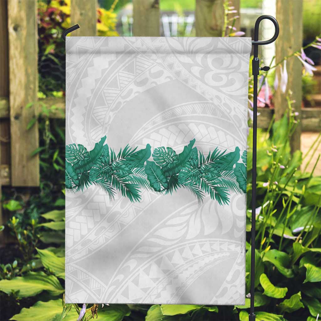 Hawaii Tropical Leaves Garden Flag Polynesian Pattern LT01 Garden Flag White - Polynesian Pride